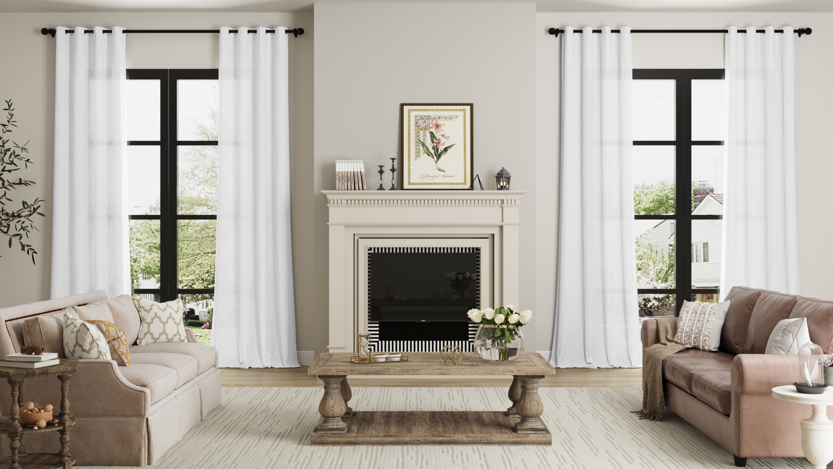 Plain and Subtle Curtains Shop in Tiruppur